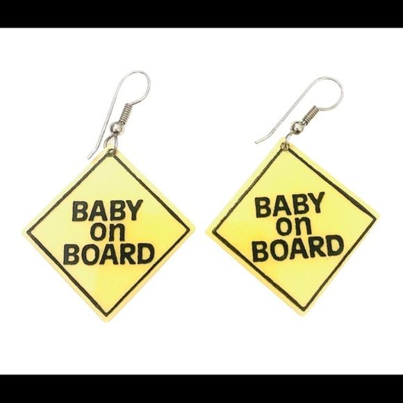 Jewelry - Baby On Board Statement Earrings